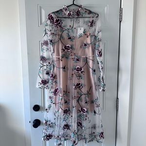 Lace + Embroidered dress.